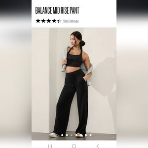 Athleta Black Mid Rise Women's Pants